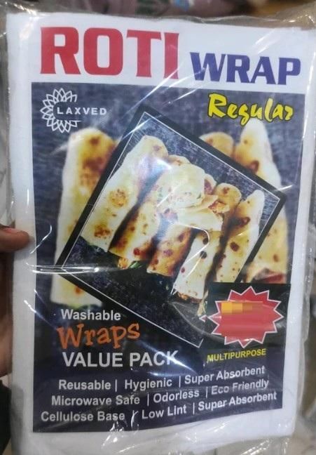 EcoWrap™ Reusable Roti Wrap Paper – Washable, Eco-Friendly & Oil-Resistant Food Wraps (Pack of 25)