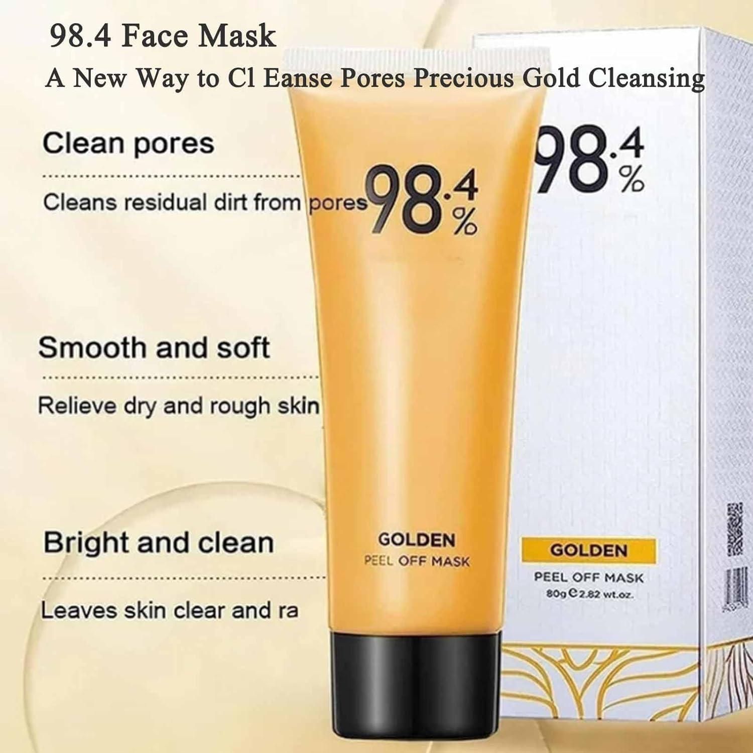 Gold Peel-Off Face Mask (Pack of 2) – Deep Cleansing, Glow-Enhancing Anti-Aging Mask for All Skin Types