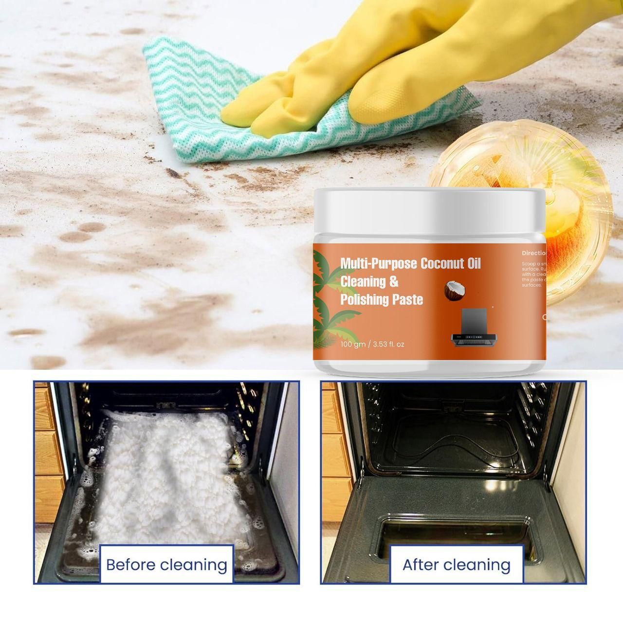 Coconut Oil Kitchen Cleaner Paste 100gram (Pack of 2)