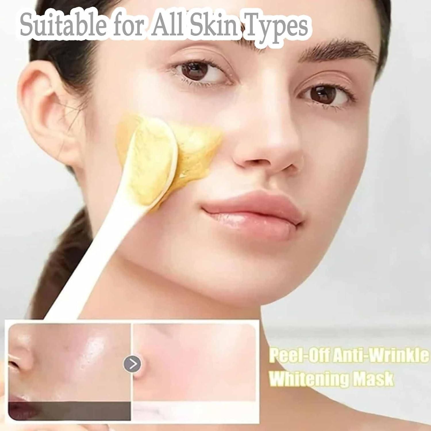 Gold Peel-Off Face Mask (Pack of 2) – Deep Cleansing, Glow-Enhancing Anti-Aging Mask for All Skin Types