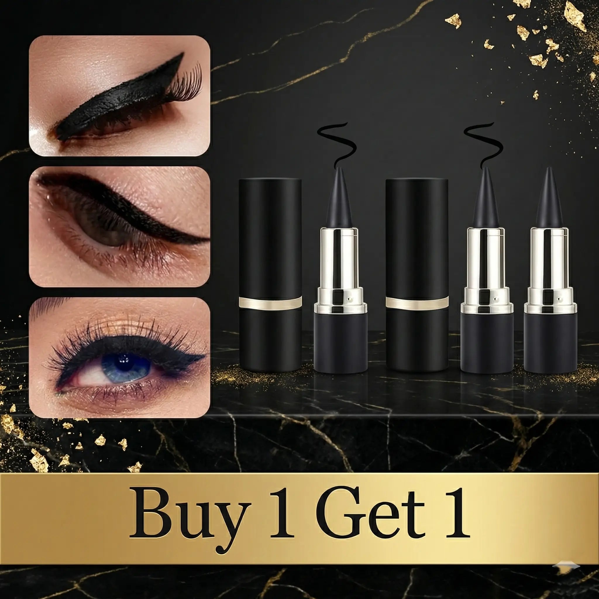 Glamora™ Pro Waterproof Eyeliner– Quick Dry Smudgeproof Liquid Liner Buy 1 Get 1